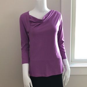 Lilla P Ruched Cotton Top S